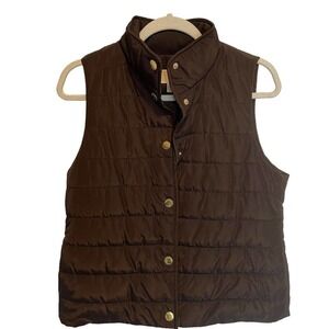 MICHAEL KORS Womans Sleeveless Puffer Jacket, Vest Brown sz S RTL $125